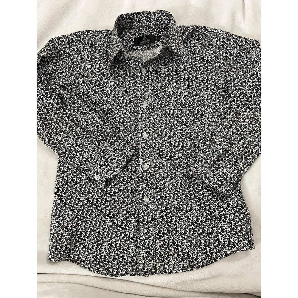 Vittorino Signature Collection Boys Size 8 Long Sleeve Button‎ UP